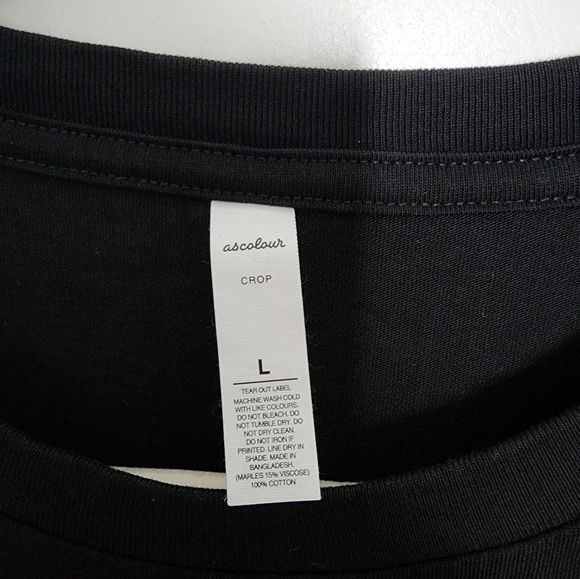 Black Graphic Tee with White Rose Design - Picture 2 of 3